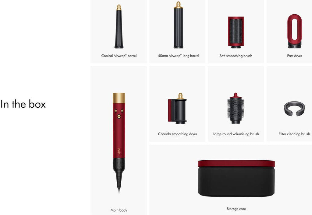 Dyson Airwrap i.d.™ multi-styler and dryer in Red velvet and gold
